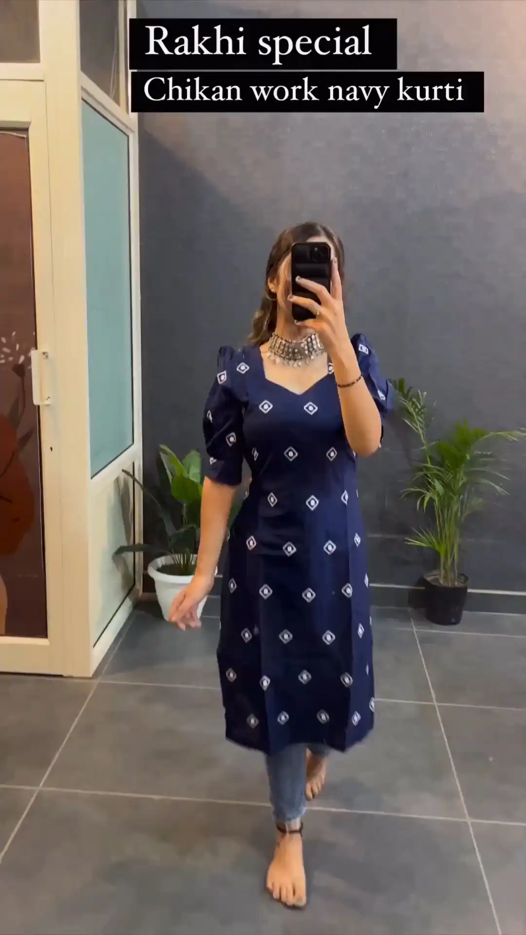 Blue Rayon Printed Kurti For Women.png